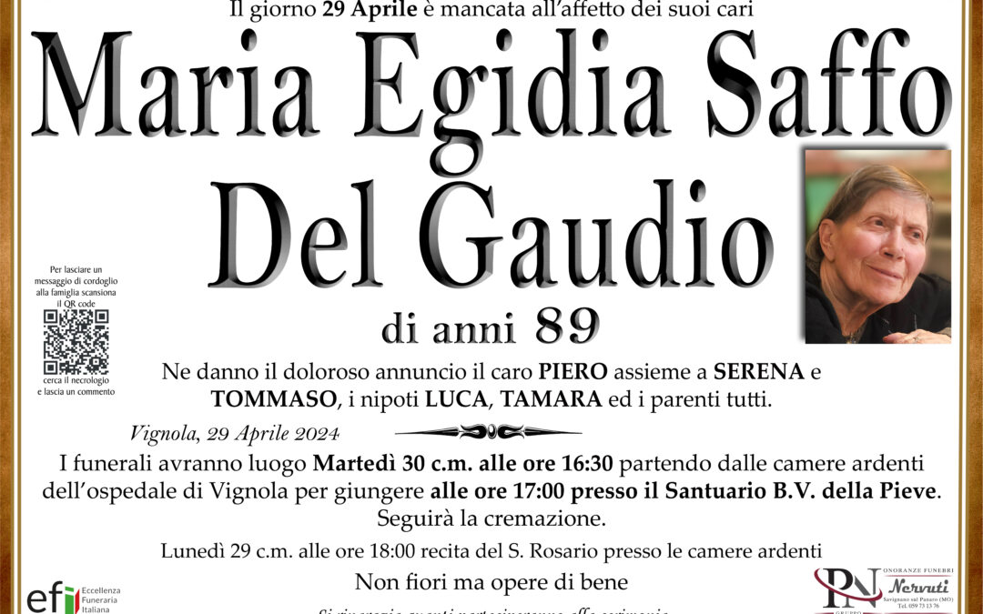 Maria Egidia Saffo Del Gaudio