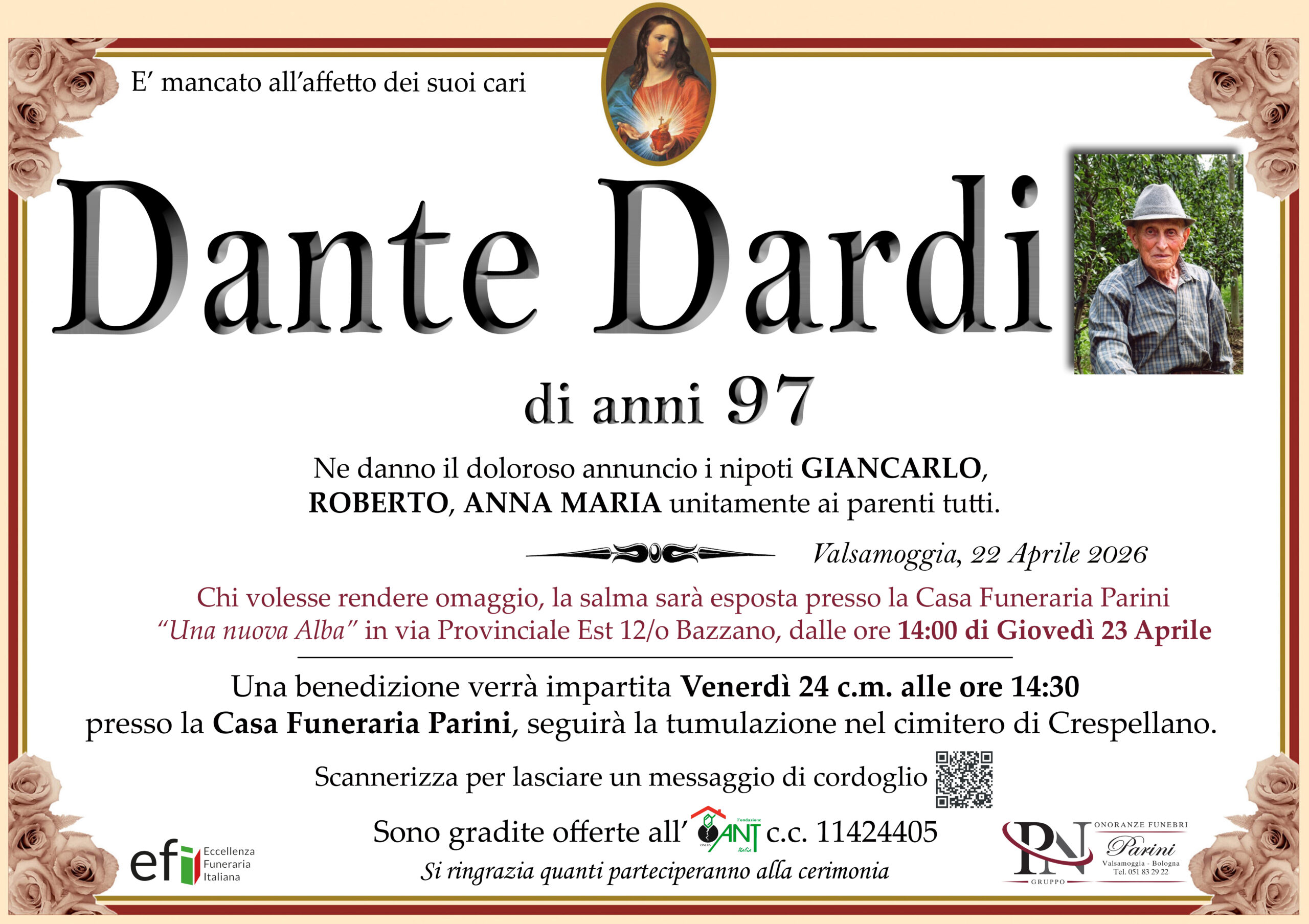 Dante Dardi – necrologio