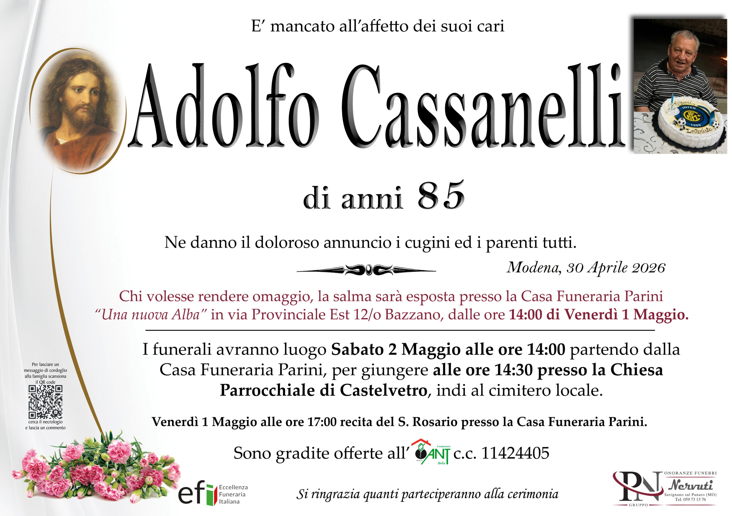 Adolfo Cassanelli – necrologio