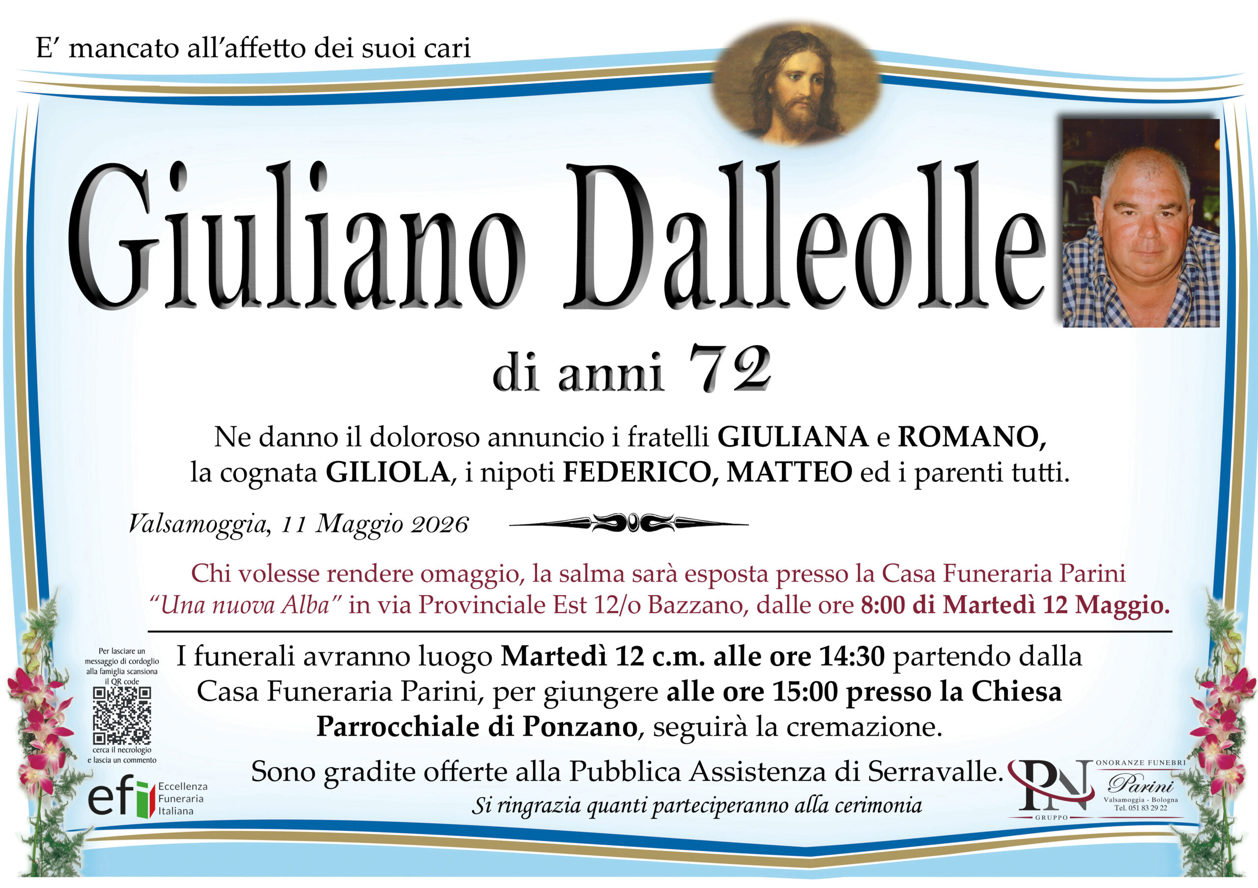 Giuliano Dalleolle – necrologio