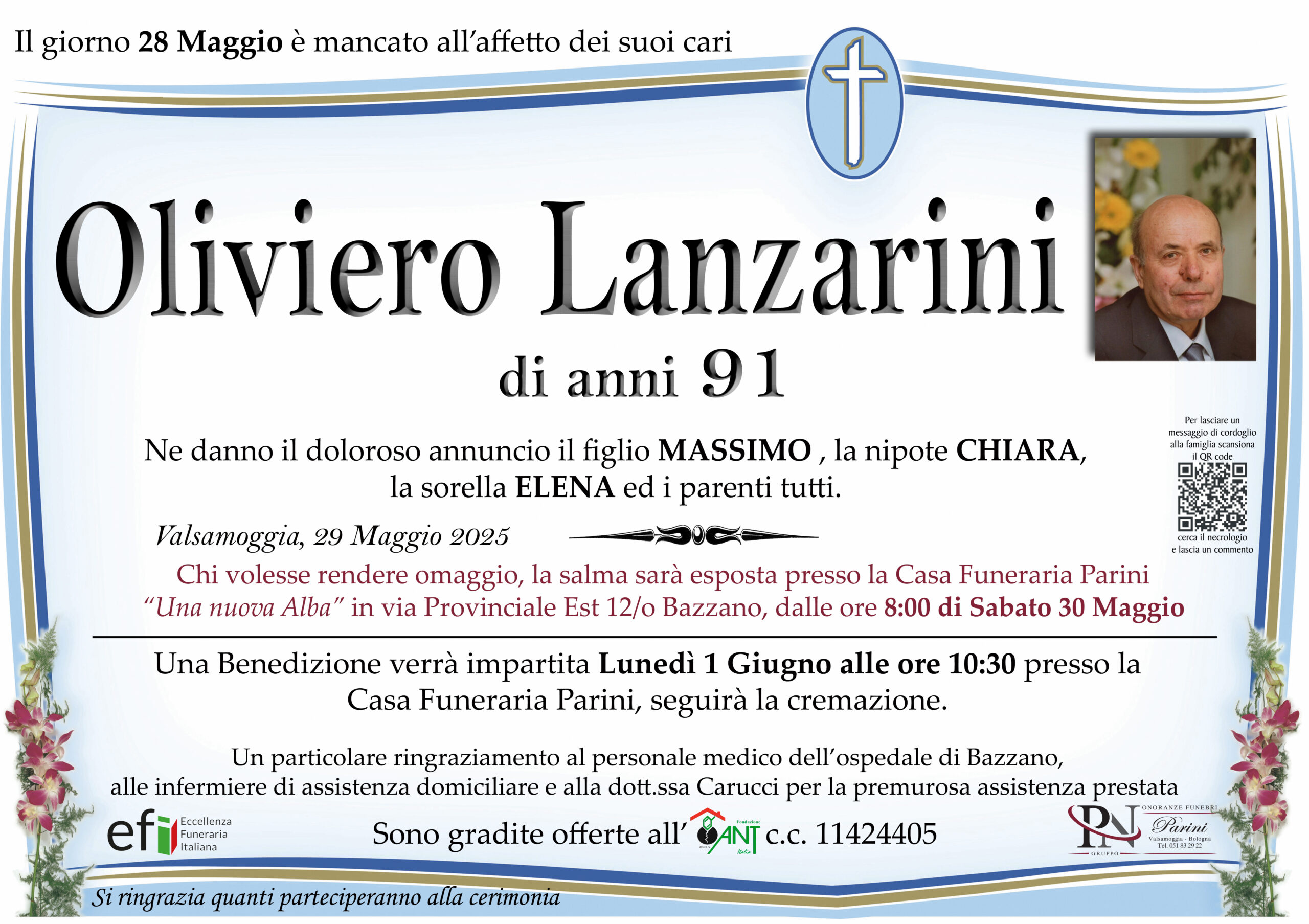 Oliviero Lanzarini – necrologio
