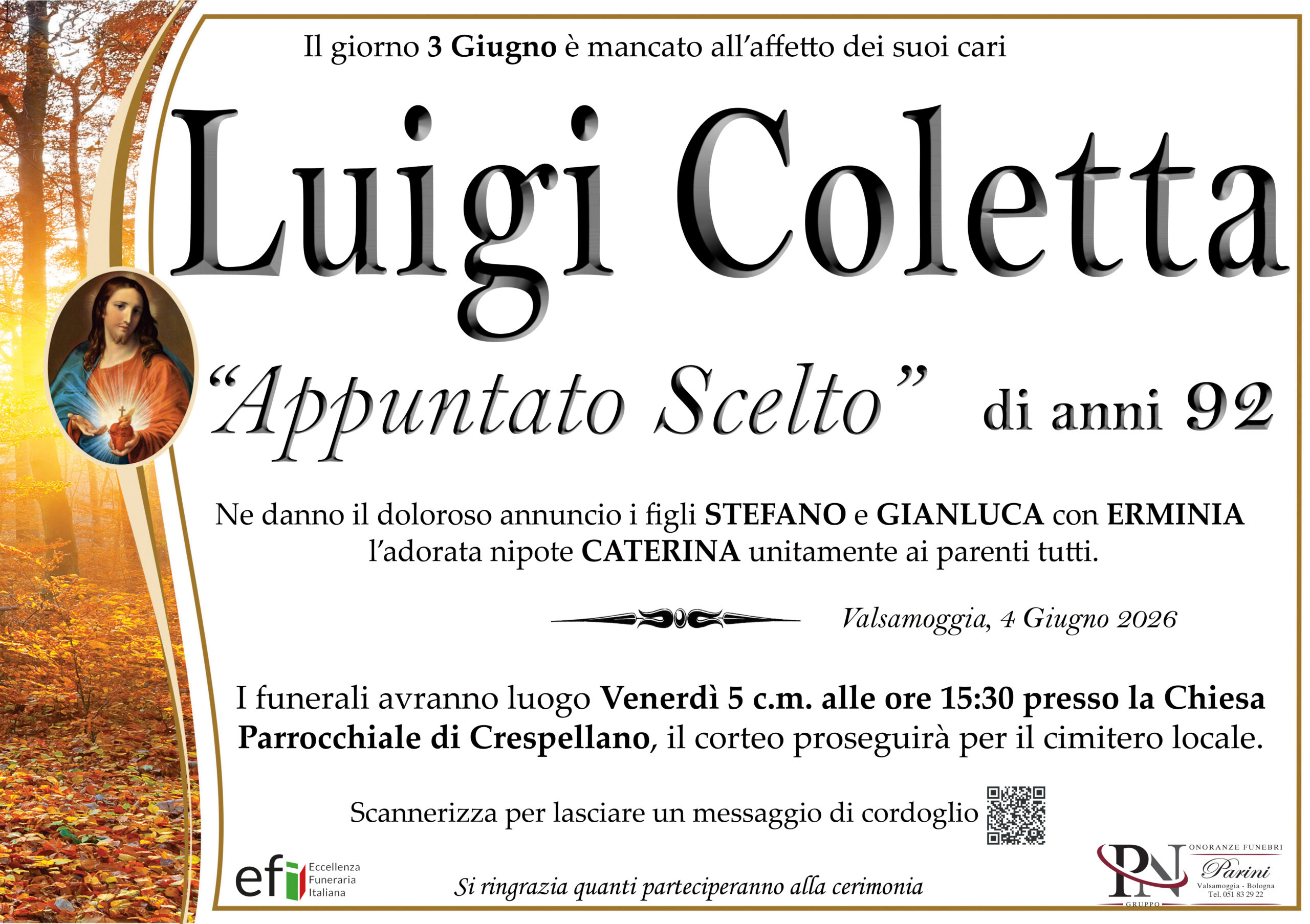 Luigi Coletta – necrologio