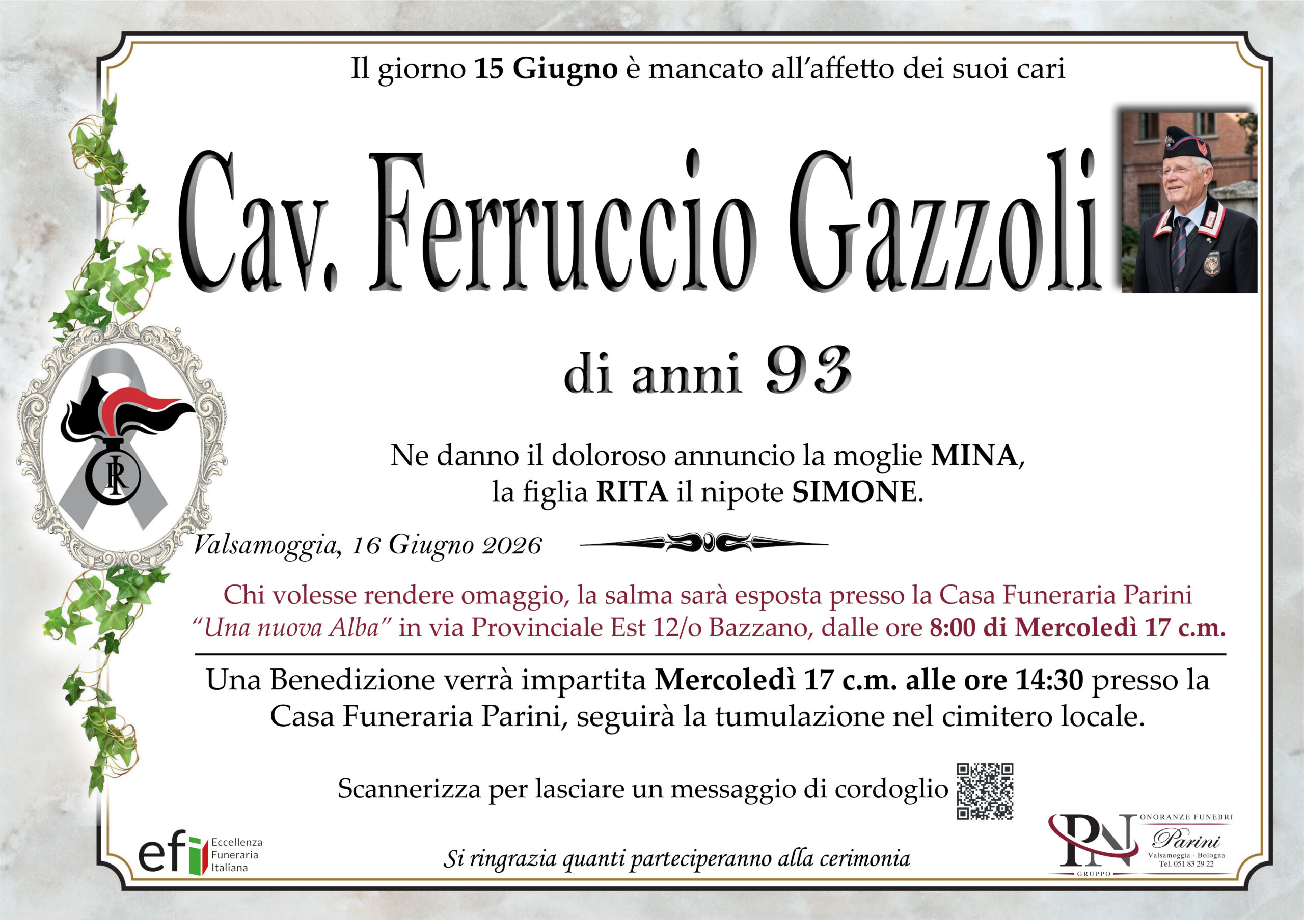 Ferruccio Gazzoli – necrologio