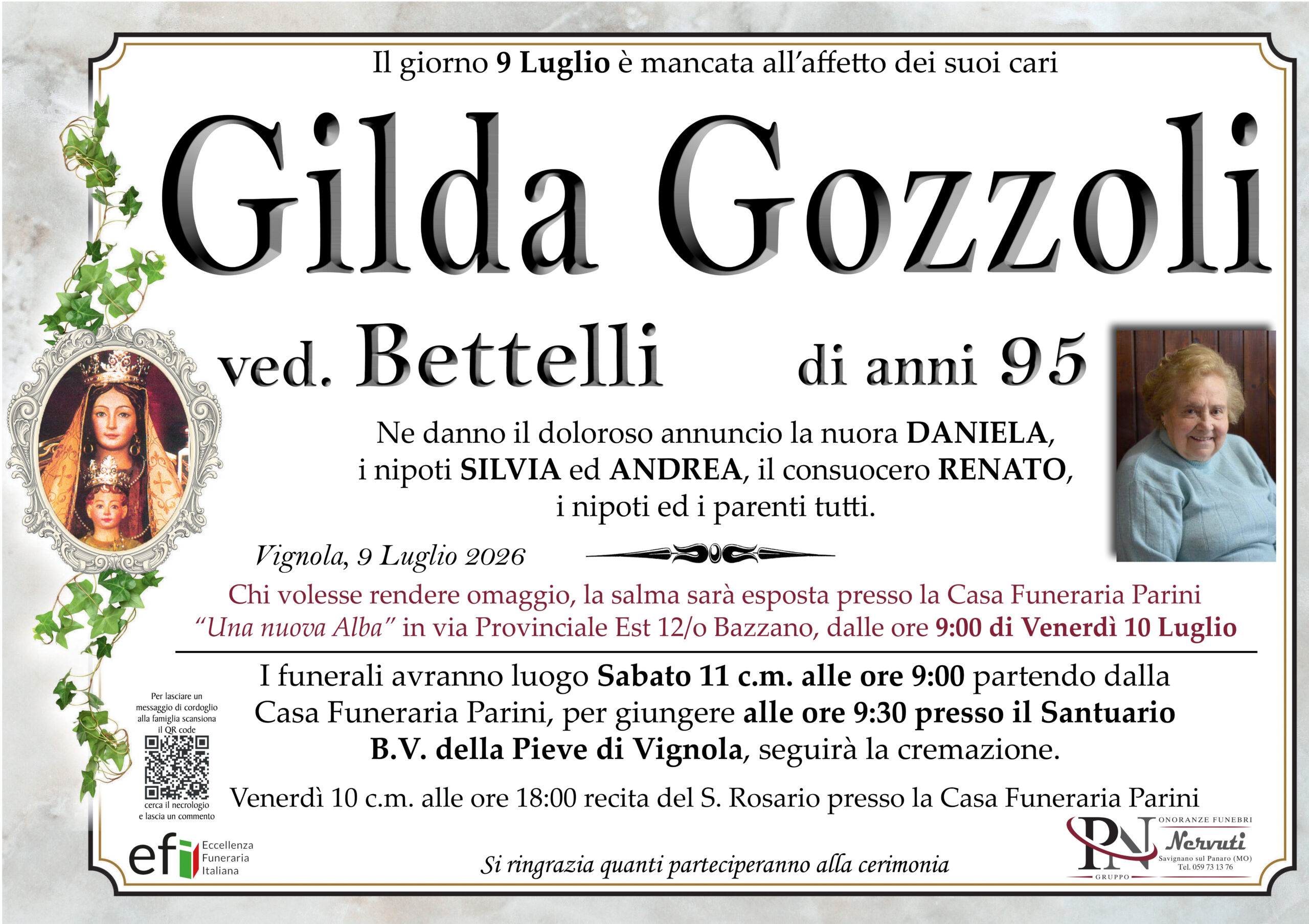 Gozzoli Gilda – necrologio