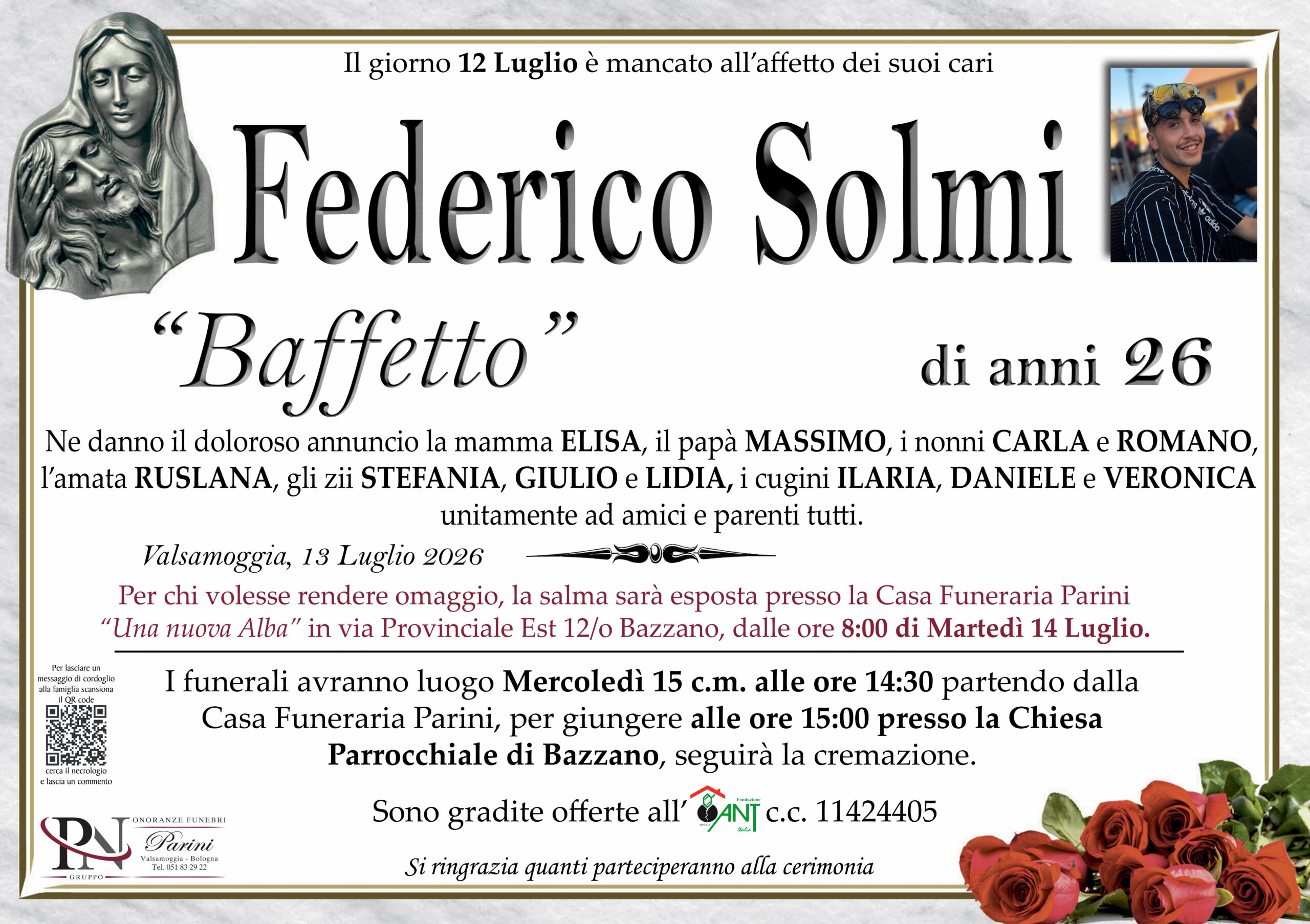 Federico Solmi – necrologio